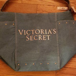 Victoria's Secret Denim Satchel Tote Purse Bag NWT